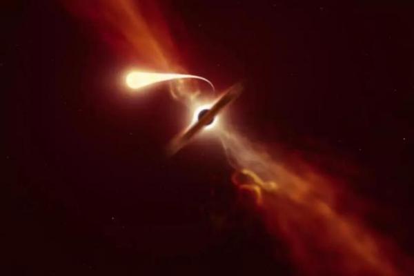 Mereka mengamati bintang itu terkoyak secara fisik saat tersedot ke dalam perut raksasa lubang hitam itu.