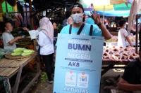 Bulog Bersama 47 BUMN Bagikan 45.000 Masker di Jakarta