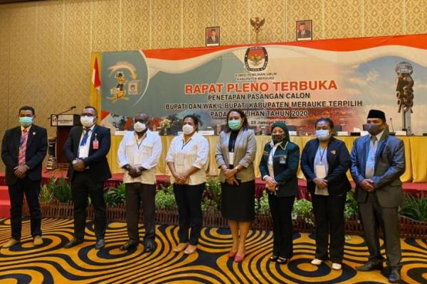 Penetapan ditegaskan dalam rapat pleno terbuka Komisi Pemilihan Umum (KPU) Kabupaten Merauke