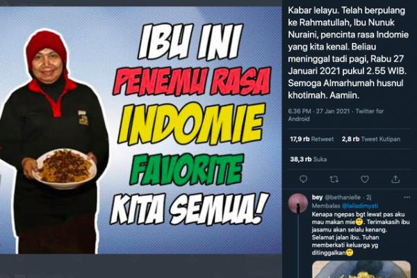 Pecinta mie instan ini berduka mendengar kabar peracik bumbunya meninggal dunia.