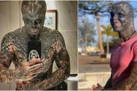 Pria ini Berubah Jadi `Alien Hitam` dengan Tato Diseluruh Tubuh