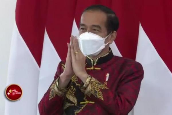 Presiden Jokowi hadir dalam acara perayaan Imlek 2021 secara virtual. Ini harapannya.