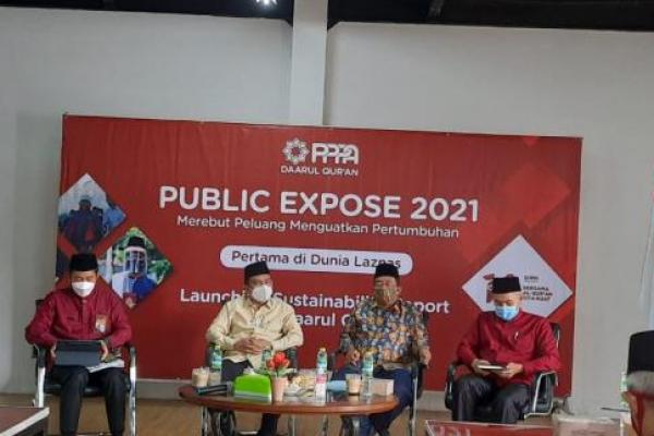 Lembaga Amil Zakat Nasional (Laznas) PPPA Daarul Qur`an resmi meluncurkan sustainability report atau laporan keberlanjutan pada acara Public Expose 2021 yang dilaksanakan pada Kamis (25/02).