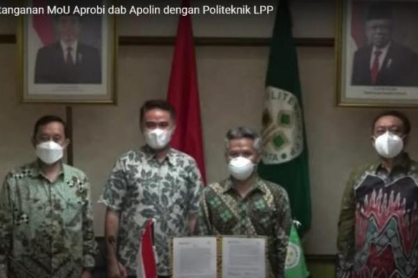 MoU Apolin dengan LPP Politeknik Yogyakarta berkaitan empat aspek yaitu penyusunan kurikulum pendidikan, pengiriman dosen tamu, training dosen, dan magang.