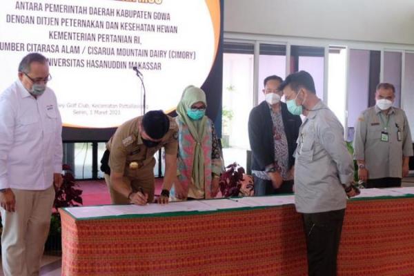 JsjNota Kesepakatan ini bertujuan menciptakan sinergitas yang baik antara semua pihak dalam mendukung pemenuhan protein hewani di Kabupaten Gowa Provinsi Sulawesi Selatan.