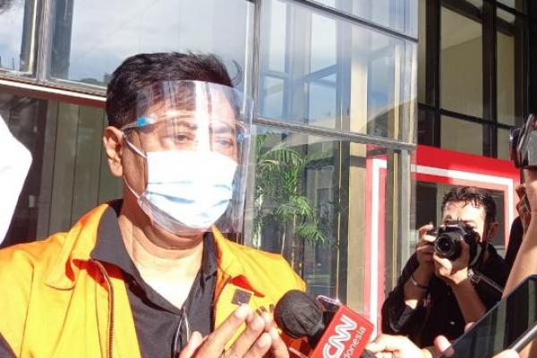 Suharjito, menyebut ada 65 eksportir pada gelombang ke empat dalam pengadaan ekspor benih lobstee di KPK.