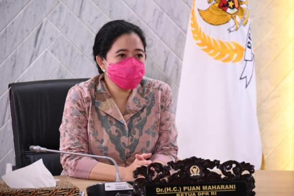 Ketua DPR RI Puan Maharani mengucapkan selamat atas penyelenggaraan Musyawarah Nasional VIII Kamar Dagang dan Industri (Kadin).