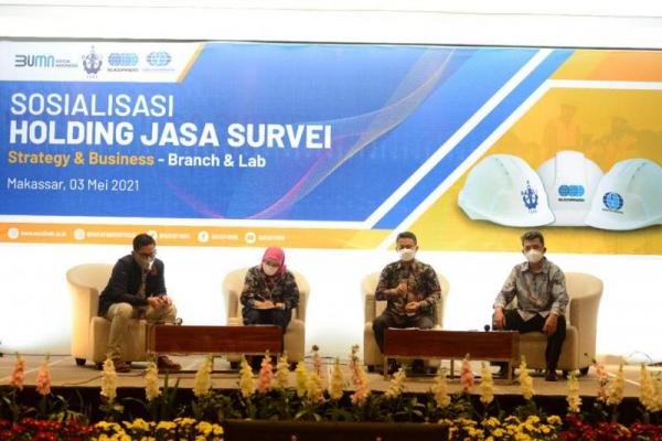 Surveyor Indonesia (SI), Biro Klasifikasi Indonesia (BKI), dan SUCOFINDO, melakukan persiapan dan sosialisasi terkait strategi bisnis, operasional cabang serta laboratorium di daerah Indonesia timur.