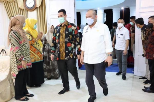 Ketua DPD RI, AA LaNyalla Mahmud Mattalitti, menyambangi Kabupaten Pangkajene dan Kepulauan (Pangkep), sebagai bagian dari rangkaian kunjungan kerja di Sulawesi Selatan, Jumat (28/5).