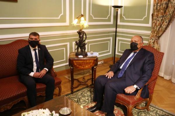 Menteri Luar Negeri Israel Gabi Ashkenazi tiba di ibu kota Mesir, Kairo, pada hari Minggu untuk pembicaraan tentang gencatan senjata Gaza dengan mitranya dari Mesir Sameh Shoukry.