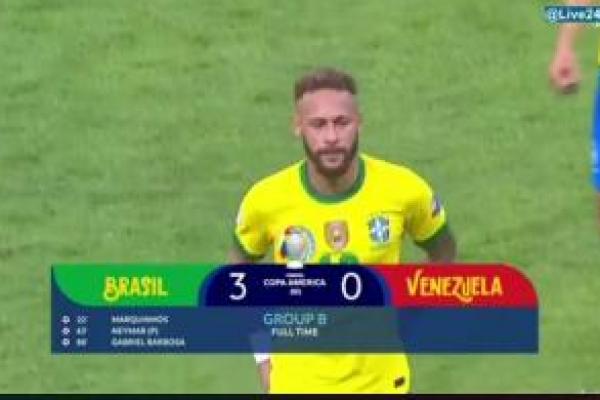 Dalam laga tersebut, Tim Samba (Julukan timnas Brazil, Red) menang dengan skor telak 3-0.