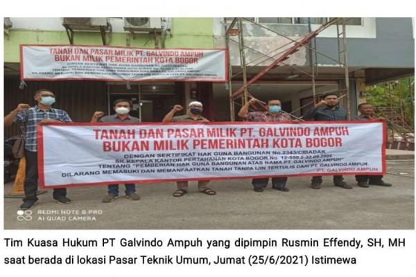 Sertifikat HPL Nomor 54 di atas lahan Pasar Teknik Umum/Pasar Induk Kemang.