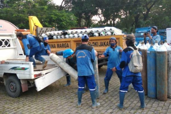 Posko Rescue Oxygen di Monas dibuka selama berlangsungnya penanganan COVID-19 di ibu kota.