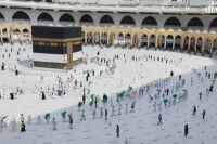 Jamaah Haji Tiba di Masjidil Haram untuk Melakukan Tawaf 