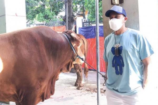 Anggota DPR RI asal Tanjung Priok, Jakarta Utara Ahmad Sahroni mengadakan kegiatan pemotongan hewan kurban pada Hari Raya Idul Adha 1442 H, Selasa (20/7).