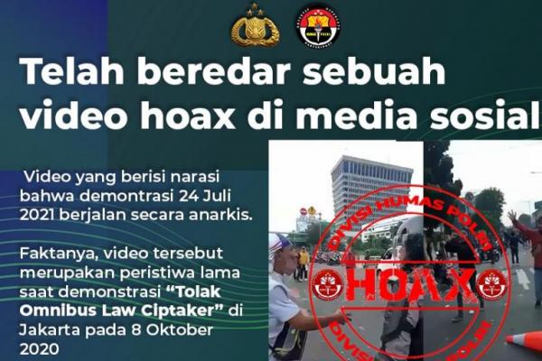 Waspada provokasi aksi demo rusuh di sekitar Istana dipastikan Hoax.