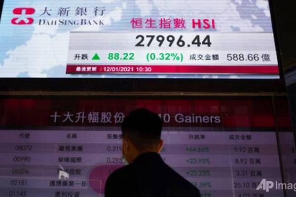 Indeks Hang Seng jatuh lebih dari 5 persen pada satu titik sebelum berakhir turun 4,22 persen, atau 1.105,89 poin, pada 25.086.43  setelah kehilangan jumlah yang sama pada Senin.