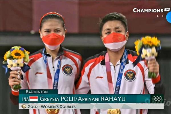 Ketua DPR RI Puan Maharani mengucapkan selamat dan apresiasi setinggi-tingginya bagi pasangan Greysia Polii dan Apriyani Rahayu yang pada Senin (2/8) mempersembahkan medali emas dari cabang bulutangkis nomor ganda putri di Olimpiade Tokyo 2020.