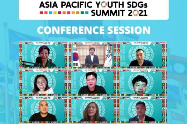 Kegiatan Asia Pacific Youth SDGs Summit 2021 yang digelar sebagai peringatan Hari Pemuda Internasional, dihadiri oleh 450 pemuda dari 17 negara.