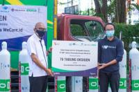 Di HUT 76 RI, PT MRT Dan WeCare.id Bagikan 76 Tabung Oksigen Medis