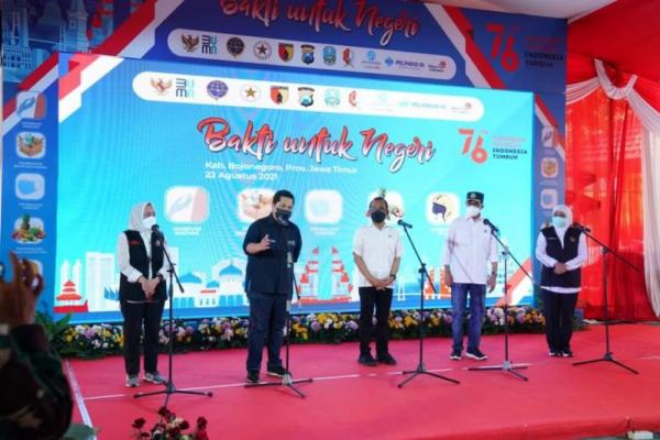 Keterlibatan pemerintah pusat, perusahaan BUMN, serta instansi lain ini merupakan bentuk tanggung jawab bersama sesuai arahan dan target Presiden Joko Widodo.