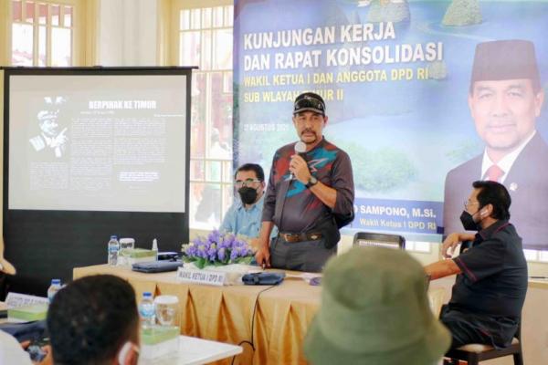 DPD RI mendorong pemerintah Indonesia dalam menciptakan keseimbangan pembangunan antar kawasan, serta melakukan percepatan dan pemerataan pembangunan antar wilayah khususnya di Kawasan Timur Indonesia (KTI).