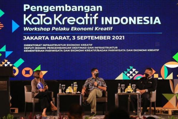Sandaga Uno terus melakukan pengembangan kewirausahaan program pengembangan Kabupaten/Kota Kreatif Indoneisa.