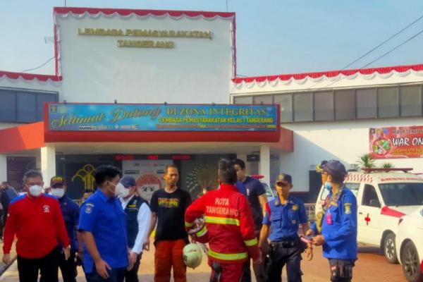 Tim Inafis Polda Metro Jaya melakukan olah TKP di lokasi kebakaran Lapas Tangerang. Ini Hasilnya.