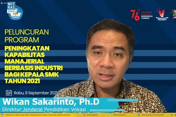 Kementerian Pendidikan, Kebudayaan, Riset, dan Teknologi (Kemdikbudristek) menggelar pelatihan bagi kepala Sekolah Menengah Kejuruan (SMK).