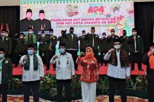 Haji Lulung menyampaikan apresiasi dan terima kasih kepada Gubernur DKI Jakarta, Anies Baswedan yang senantiasa memberikan dukungan terhadap kegiatan-kegiatan Bamus Betawi.