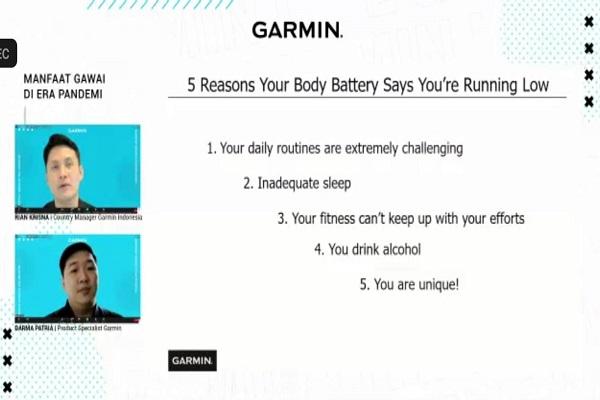 Garmin Body Battery Bantu Pengguna Memonitor Kondisi Tubuh untuk Mengatur Intensitas Penggunaan Energi