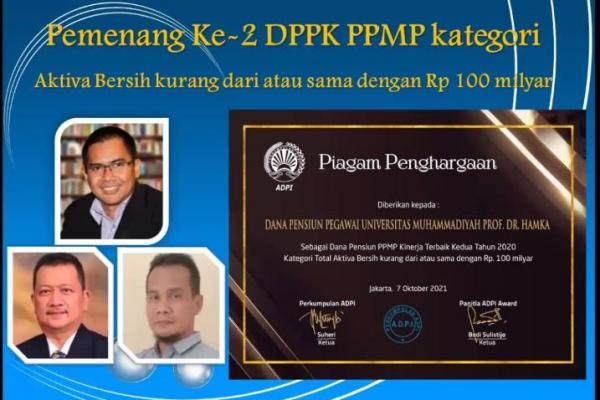 Dana Pensiun Pegawai Universitas Muhammadiyah Prof. DR. Hamka mendapatkan anugerah peringkat terbaik kedua dari ADPI Award.