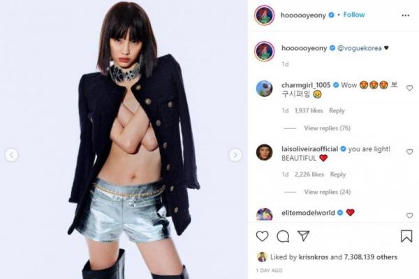 Model sekaligus aktris cantik Jung Ho-yeon mengunggah foto seksinya di Instagram beberapa waktu lalu.