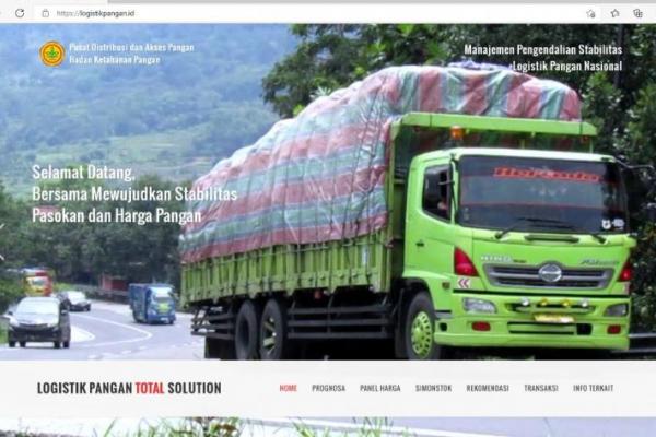 Keberadaan website logistik pangan sangat penting untuk memudahkan dalam manajemen pengendalian stabilitas logistik pangan nasional.