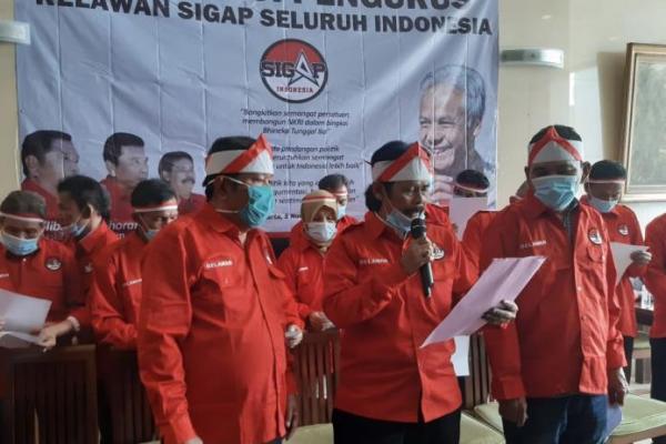 Relawan yang mangatasnamakan Siap Ganjar Presiden (SIGAP) gelar deklarasi dukungan kepada Gubernur Jawa Tengah (Jateng) Ganjar Pranowo untuk maju sebagai Capres pada Pilpres 2024.