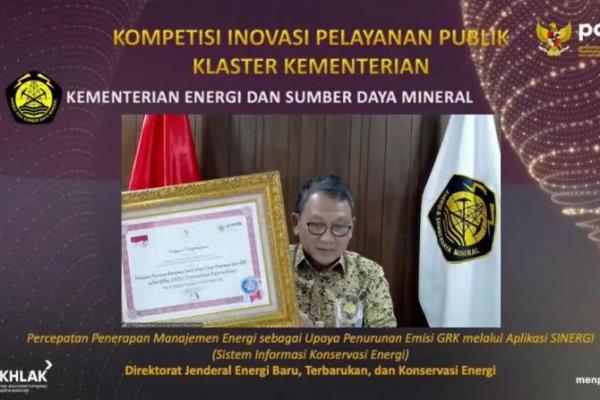 Aplikasi SINERGI, hasil pengembangan inovasi yang dilakukan oleh Direktorat Jenderal Energi Baru, Terbarukan dan Konservasi Energi (EBTKE), yang membantu mempromosikan peralatan-peralatan, pemanfaat energi, yang sudah menerapkan energi minimum dan label tanda hemat energi.