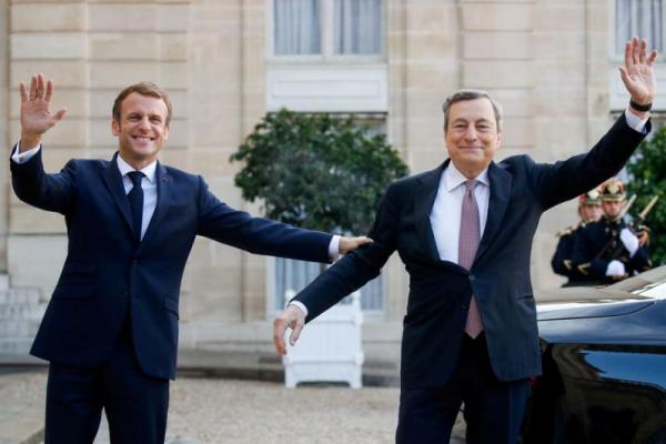Pemimpin Italia Mario Draghi dan Presiden Prancis Emmanuel Macron akan menandatangani Perjanjian Roma minggu depan, guna menyeimbangkan kekuatan di Uni Eropa setelah kepergian Kanselir Jerman Angela Merkel.