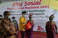 Ketua Natal Nasional 2021 Bantu Warga di Pulau Mansinam Papua