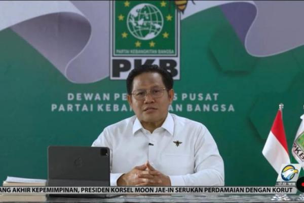 Ketua Umum Partai Kebangkitan Bangsa (PKB) Muhaimin Iskandar menyampaikan pidato awal tahun 2022 bertajuk 