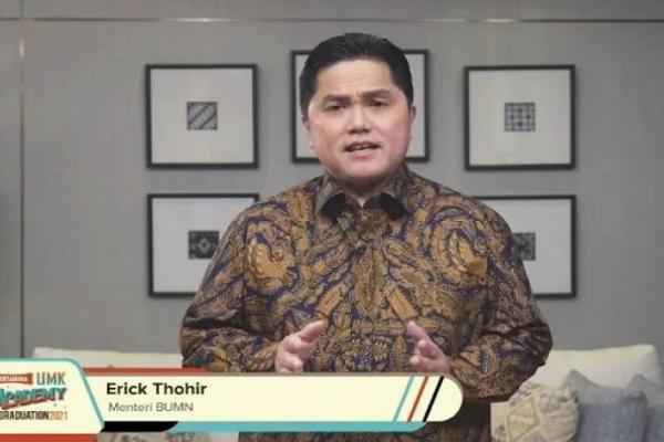 Menteri BUMN Erick Thohir berkomitmen untuk meningkatkan meningkatkan penyertaan modal usaha lewat program Membina Ekonomi Keluarga Sejahtera (Mekaar) bagi warga Garut, Jawa Barat hingga Rp 1 triliun.