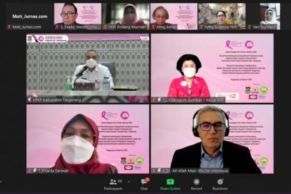 Bupati Tangerang, Zaki Iskandar, mengapresiasi penandatanganan kerja sama antara Yayasan Kanker Payudara Indonesia (YKPI) dengan Komunitas Peduli Kanker Payudara (KPKP) Kabupaten Tangerang, untuk proyek percontohan (pilot project) telementoring Extension of Community Healthcare (ECHO).