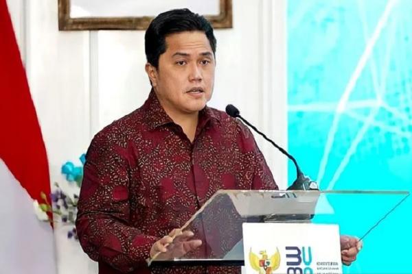 Menteri BUMN, Erick Thohir mengahdiri deklarasi dukungan dari sejumlah relawan dan komunitas di Lampung yang mendukung dirinya agar maju dalam Pilpres 2024.