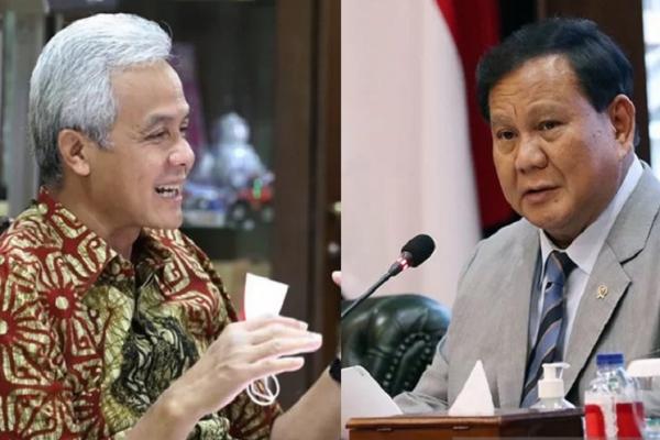 Nama Menteri Pertahanan Prabowo Subianto dan Gubernur Jawa Tengah Ganjar Pranowo itu berada di posisi teratas