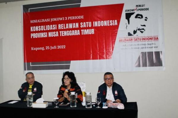 Relawan Satu Indonesia, kata Jimmy Daud, berkomitmen dan akan memperjuangkan harapan masyarakat Indonesia dan khususnya masyarakat NTT yang ingin Presiden Jokowi kembali menjabat 1 periode lagi. 