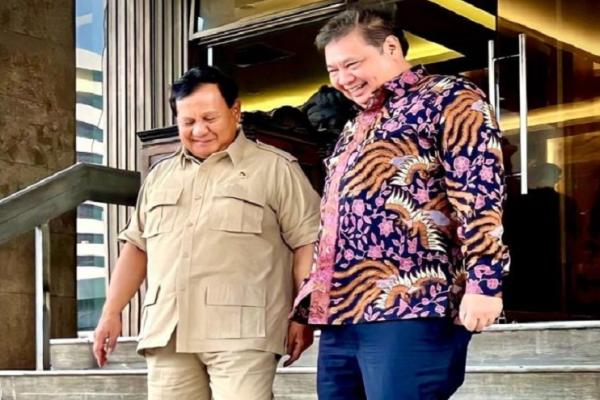 Menhan Prabowo temui Airlangga, ini yang dibahas