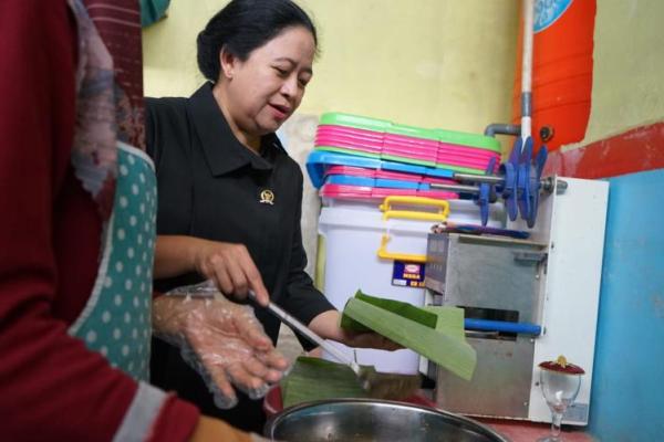 Ketua DPR RI Puan Maharani mendatangi Kabupaten Majalengka. Ia pun mengunjungi kampung pengrajin ikan olahan di Kecamatan Jatitujuh.