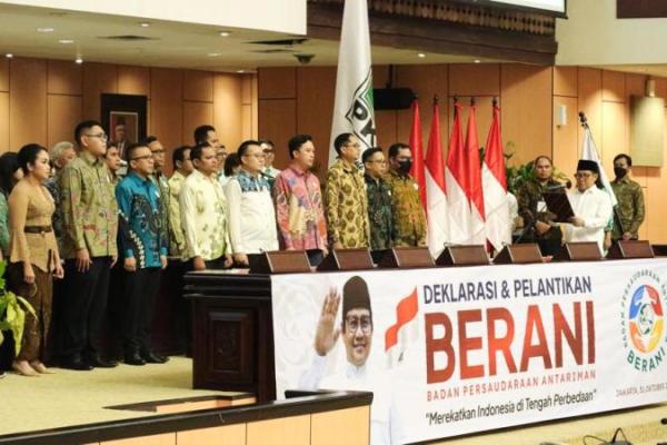 Ketua Umum DPP PKB Muhaimin Iskandar (Gus Muhaimin) resmi mengukuhkan Badan Persaudaran Antar Iman (BERANI) sebagai Banom Partai Kebangkitan Bangsa.