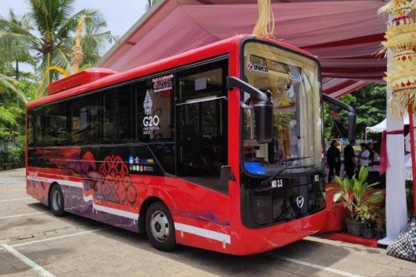 Bus Listrik Merah Putih Resmi Jadi Kendaraan Operasional G20