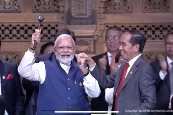 Pernyataan itu ditegaskan oleh Perdana Menteri India Narendra Modi yang menerima secara resmi tampuk kepemimpinan G20 dari Presiden Indonesia Joko Widodo