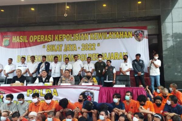 Sebanyak 168 orang ditangkap Ditreskrimum Polda Metro Jaya bersama jajaran Polres selama operasi wilayah ‘Sikat Jaya 2022’
